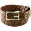 Genuine alligator leather belt 105CKP-PL Brown