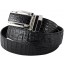 Genuine alligator leather belt 105CM2-B Black