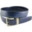 Genuine snake leather belt 105SN Midnight Blue
