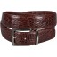 Genuine alligator leather belt 105SS Brown