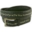 Genuine stingray leather belt 143QK Black
