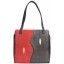 Genuine stingray leather bag 3-8099BR Black / Red