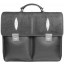 Genuine stingray and cow leather briefcase 3-8137 Black