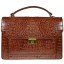 Genuine alligator leather briefcase 8829 Brown