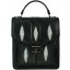 Genuine stingray leather briefcase A037 Black