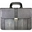 Genuine stingray leather briefcase A046-01SA Black