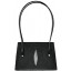 Genuine stingray leather bag A098 Black