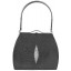 Genuine stingray leather bag A114 Black