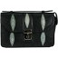 Genuine stingray leather bag A116 Black