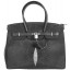 Genuine stingray leather bag A122 Black