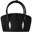 Genuine stingray leather bag A192 Black