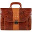 Genuine alligator leather briefcase AL046-02 Brown