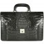 Genuine alligator leather briefcase AL046-S Black