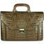 Genuine alligator leather briefcase AL046-S Brown