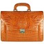 Genuine alligator leather briefcase AL046 Tan