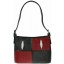 Genuine stingray leather bag AMB001BR Black / Red