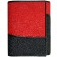 Genuine stingray leather wallet AMW006 Black / Red