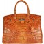 Genuine alligator leather bag BCM253 Tan