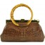 Genuine alligator leather bag BCM451 Brown