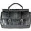 Genuine alligator leather bag / briefcase BCM547 Black