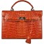 Genuine alligator leather bag BCM415 Tan