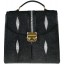 Genuine stingray leather briefcase BK209 Black