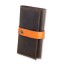Premium cow leather handmade wallet EL-PM-3 Brown / Orange