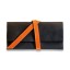 Premium cow leather handmade travel case EL-TK-1 Black / Orange