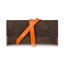 Premium cow leather handmade travel case EL-TK-1 Brown / Orange
