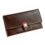 Premium cow leather handmade travel case EL-TK-2-1 Brown / Orange