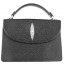 Genuine stingray leather bag BR116 Black