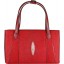 Genuine stingray leather bag BR78 Fire Red