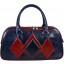 Genuine snake leather bag BSN99 Navy Blue / Burgundy