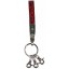 Genuine crocodile leather key chain C32 Bordeaux