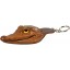Genuine alligator head keychain CH Brown