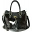 Genuine cow with hair on leather bag CHA005 Black / Brown / White