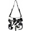 Genuine cow leather with hair on bag CHA050 Black / Brown / White