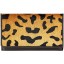 Genuine cow leather with hair on wallet CHW603254 Brown Panther