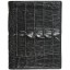 Genuine alligator leather card holder CM01T Black