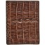 Genuine alligator leather card holder CM01T Brown