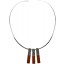 Silver necklace & three coconut pendants CN109E