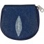 Genuine stingray leather coin wallet CP04A Blue