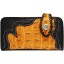 Genuine crocodile and cow leather wallet CRWLF402 Black / Tan