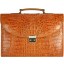 Genuine alligator leather briefcase DCM39-S Tan