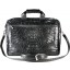 Genuine alligator leather laptop briefcase DCM58 Black