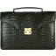 Genuine alligator leather briefcase DM1527-G Black
