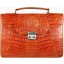 Genuine alligator leather briefcase DM1527-S Tan
