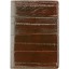 Genuine eel leather card holder EELMS111-A Brown