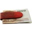 Genuine frog / toad leather money clip FROGMCLIP01 Red