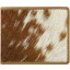 Genuine goat leather with hair on wallet GHW04P Camel